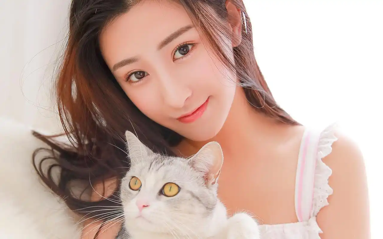 性感猫咖美女高清电脑桌面壁纸