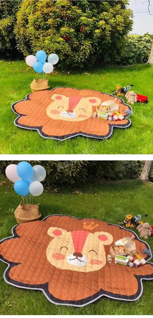 草坪垫室外草坪卡通风加厚野餐垫防水防潮室外野炊地垫儿童春秋游草坪