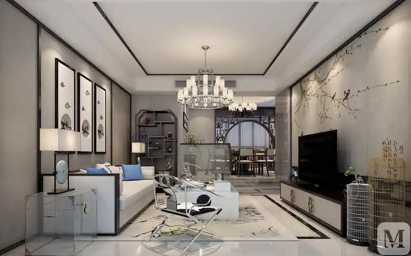 9万111㎡中式三房装修禅述未来--现代新中式风格