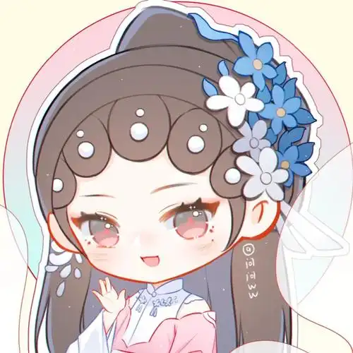 q版团练课程示范第九张,画了个戏曲造型#一梦江湖  #头像分享  #画画