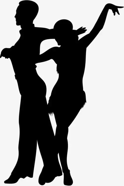 时尚手绘拉丁舞剪影