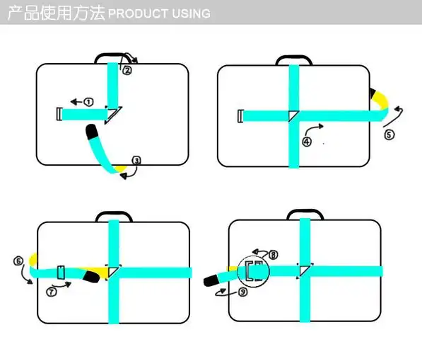户外用品打包带行李箱十字旅行箱捆绑带出国托运加固带拉杆箱捆箱带