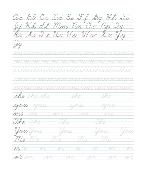 英文花体字字帖