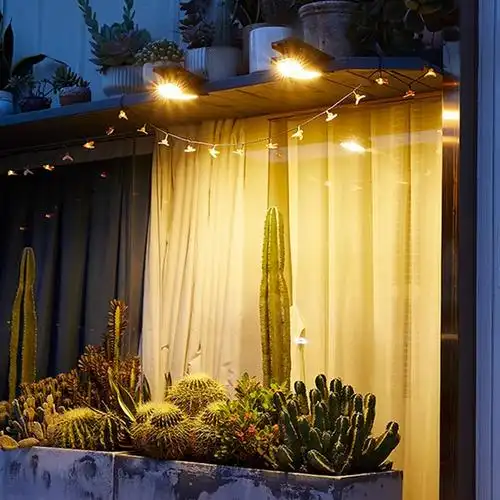 藤印象太阳能户外灯家用庭院围栏夹子灯室外阳台花园感应照明壁灯露营