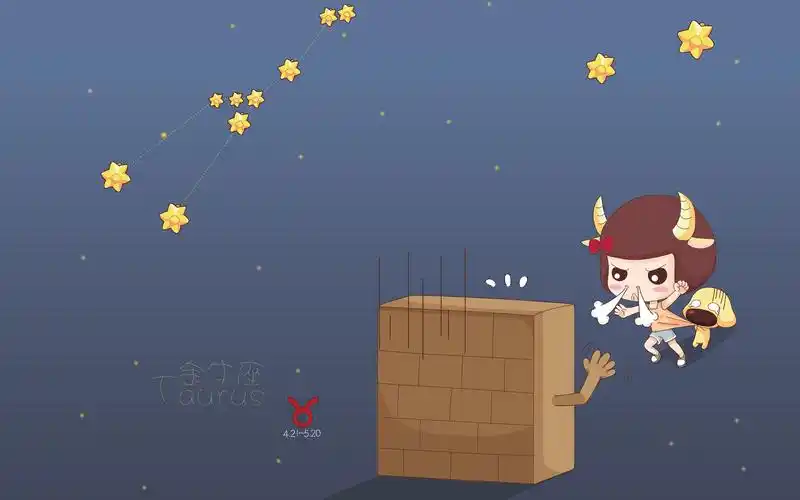 卡通金牛座,高清图片,电脑桌面-壁纸族