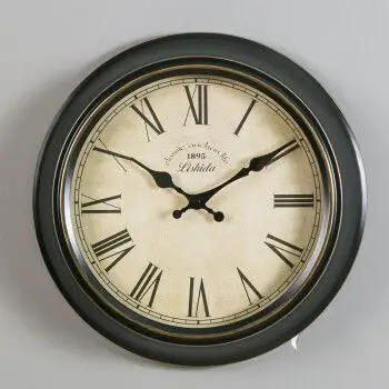 11钟面米黄色无秒针罗马数字 14英寸