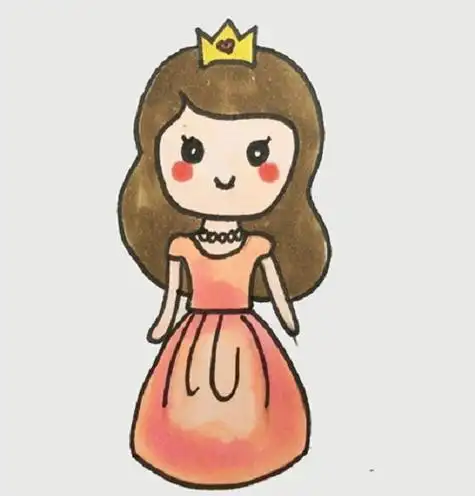 公主简笔画简单漂亮简单易学公主简笔画一步一步教