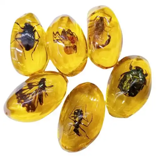 厂家直销琥珀真昆虫饰品挂件