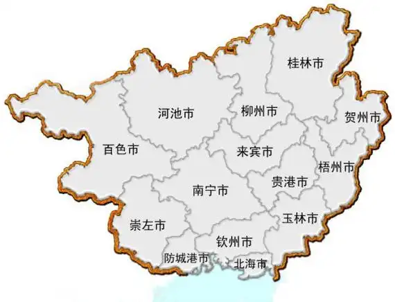 广西城市级别划分:1个二线城市,2个三线城市和11个四五线城市