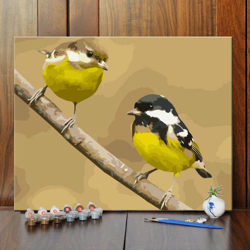 diy/数字油彩画动物小鸟手绘填色油画客厅卧室书房餐厅装饰画挂画