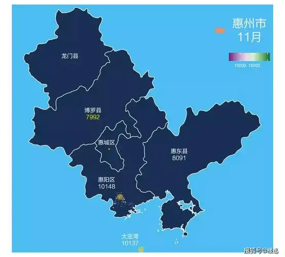 惠州市 均价9922 置信区间[9667,10176]