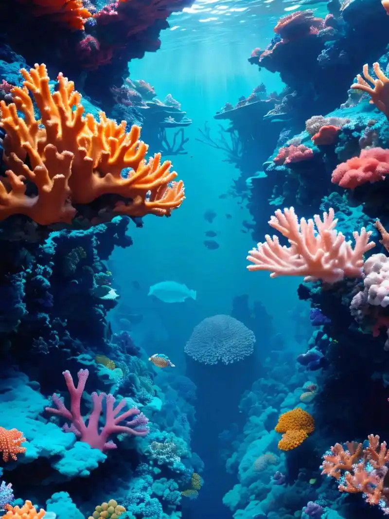 水中景阳光穿透而下照耀着充满活力的珊瑚.#唯美意境 #风景  - 抖音