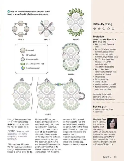 免费串珠图纸串珠教程珍珠手链