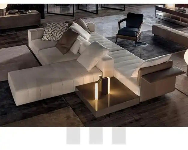 捷兆意式minotti沙发意大利设计师纳帕沙发钢琴键米诺提别墅大平层