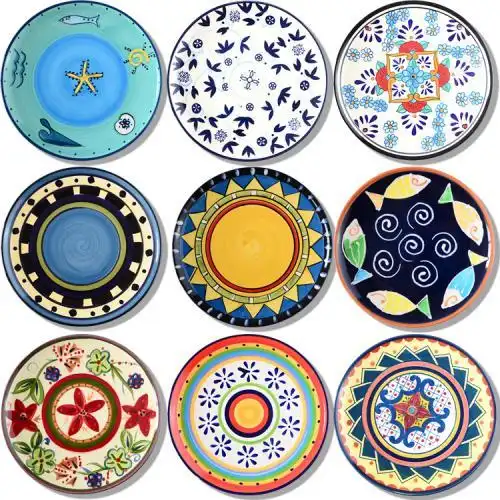 盘装糕点简笔画彩色