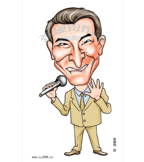 画家张砚钧 笔下的肖像漫画(歌坛明星) 张砚钧  著名水墨人物画家