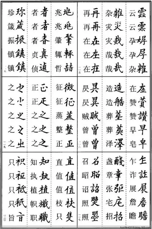 收藏:异体字表
