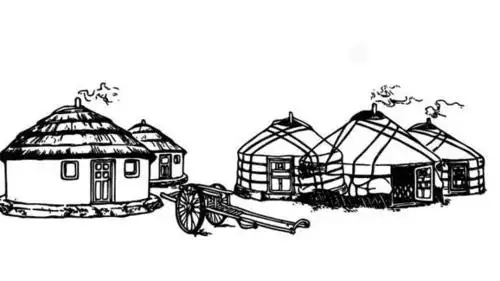 美丽的大草原简笔画大自然