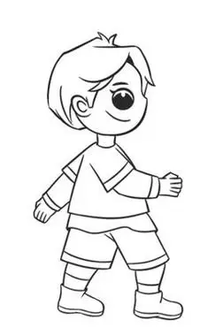 简笔画人物卡通小男孩微笑表情简笔画图片大全素描二次元卡通男生简笔