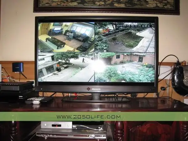 硬盘录像机本地监控输出画面