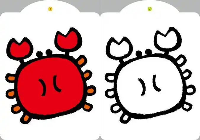 小红花图书书美术幼儿童涂色填宝艺术涂色书0~3岁色画画0~3岁涂色书bh