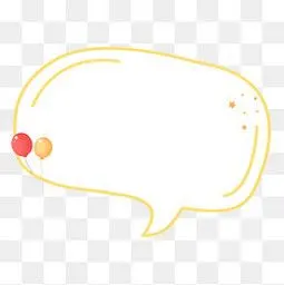 可爱卡通黄色气泡对话框