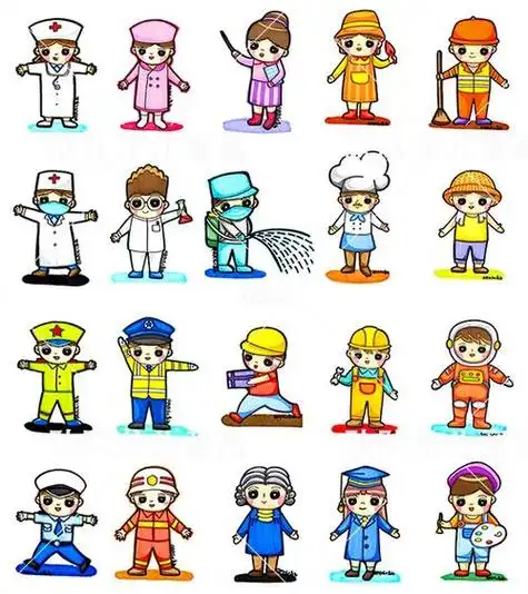 20个职业人物简笔画合集