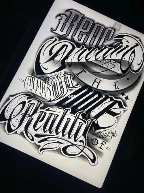 花体字手稿€_花体字_纹身_英文花体字_美妆_彩妆_彩妆其他