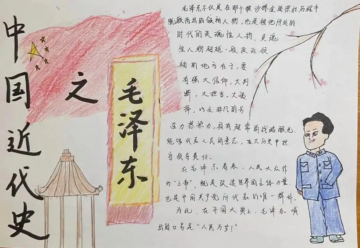 "我心中的英雄"优质手抄报巡展 2022年8上中国近代史部分