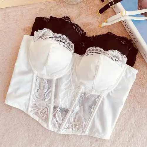 法式胸罩内衣聚拢半杯文胸性感钢圈胸衣鱼骨文胸