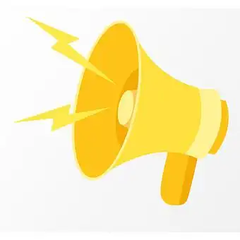 矢量的黄色小喇叭小动画动图gif