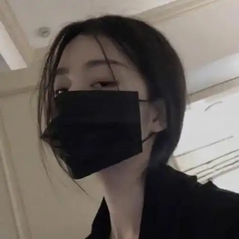 黑口罩女头像 图片