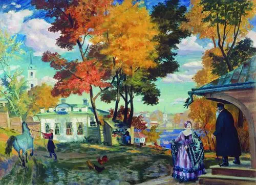 boris mikhailovich kustodiev autumn:作品描述