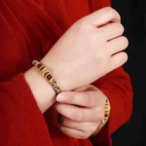 手工编织红绳手链2024龙本命年事业有成大乘金刚结手绳成品男