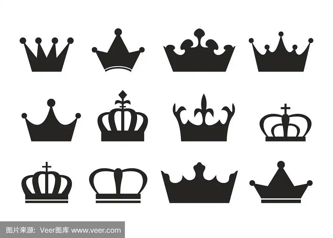皇家皇冠矢量设计插图孤立在白色的背景