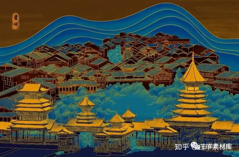 大气国潮山水神兽仙鹤psd海报素材【第582期】