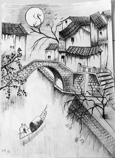 用铅笔画风景画 铅笔画风景画简单