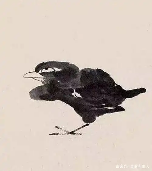 八大山人别具个性的"翻白眼的独脚鸟"(图)