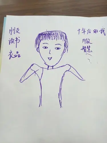 我居然把十年后的我画成这般模样,哎,画工实在不可恭维呀!