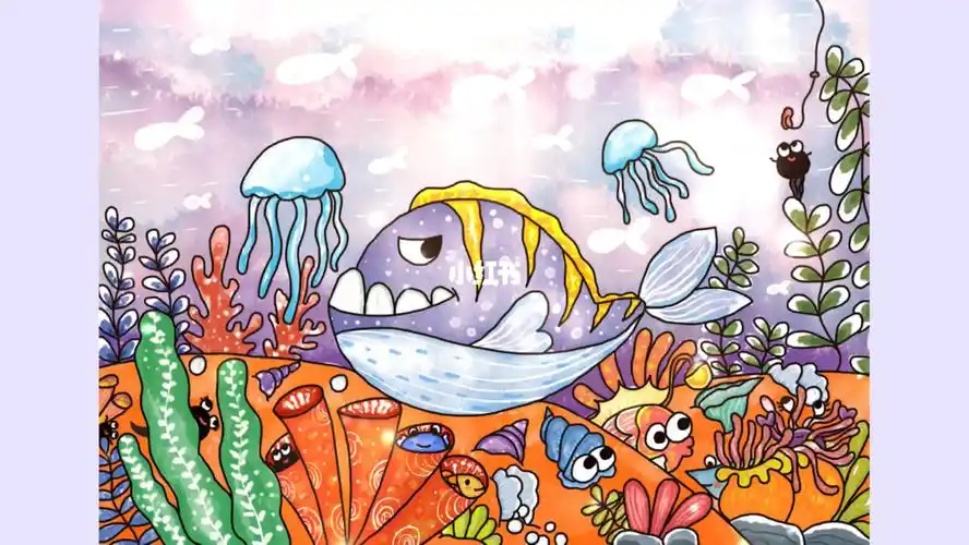 画画  #绘画  #画个简笔画  #简笔画  #儿童简笔画  #海底世界简笔画