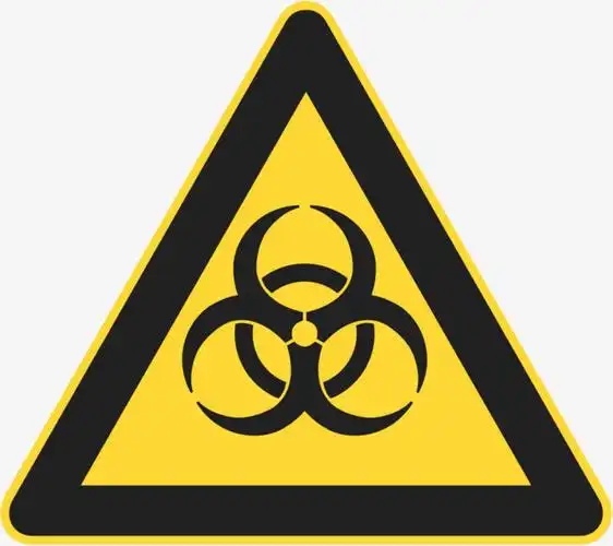 生化标识三角形矢量生化标识