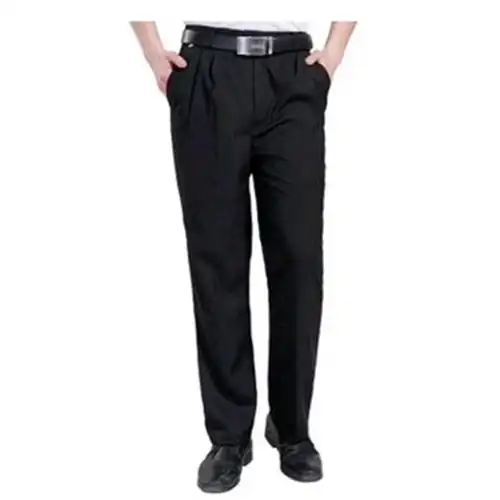 西裤男男士西裤宽松黑色商务上班直筒酒店服务员厨师工作裤男保安裤子