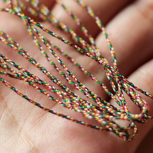 五色丝线 蚕丝端午节五彩绳diy手工高端手作线材手链编织绳五色线丝线