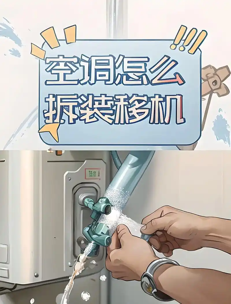 空调移机安装.#空调安装 #空调移机安装