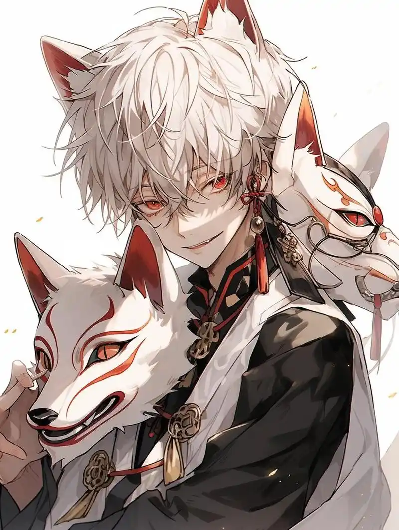 狐妖少年 | 古风动漫男生头像壁纸插画素材