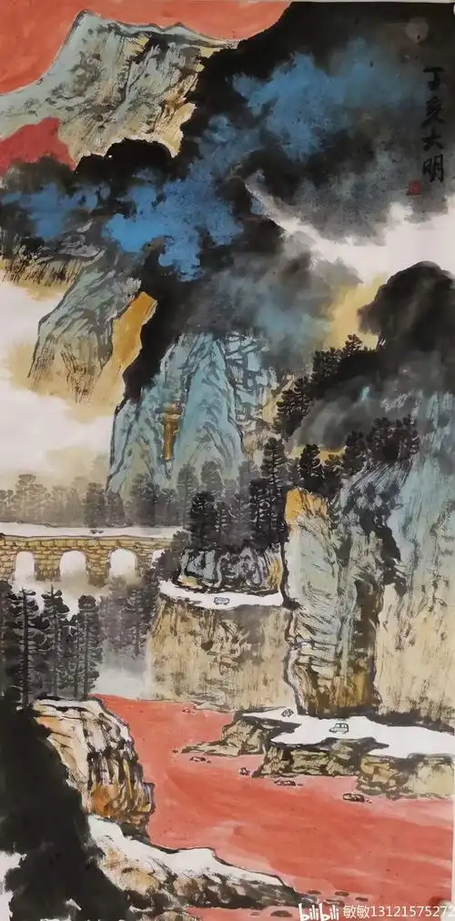 中国彩墨肌理画派创始人【中美协-朱大明】系列作品 - 哔哩哔哩