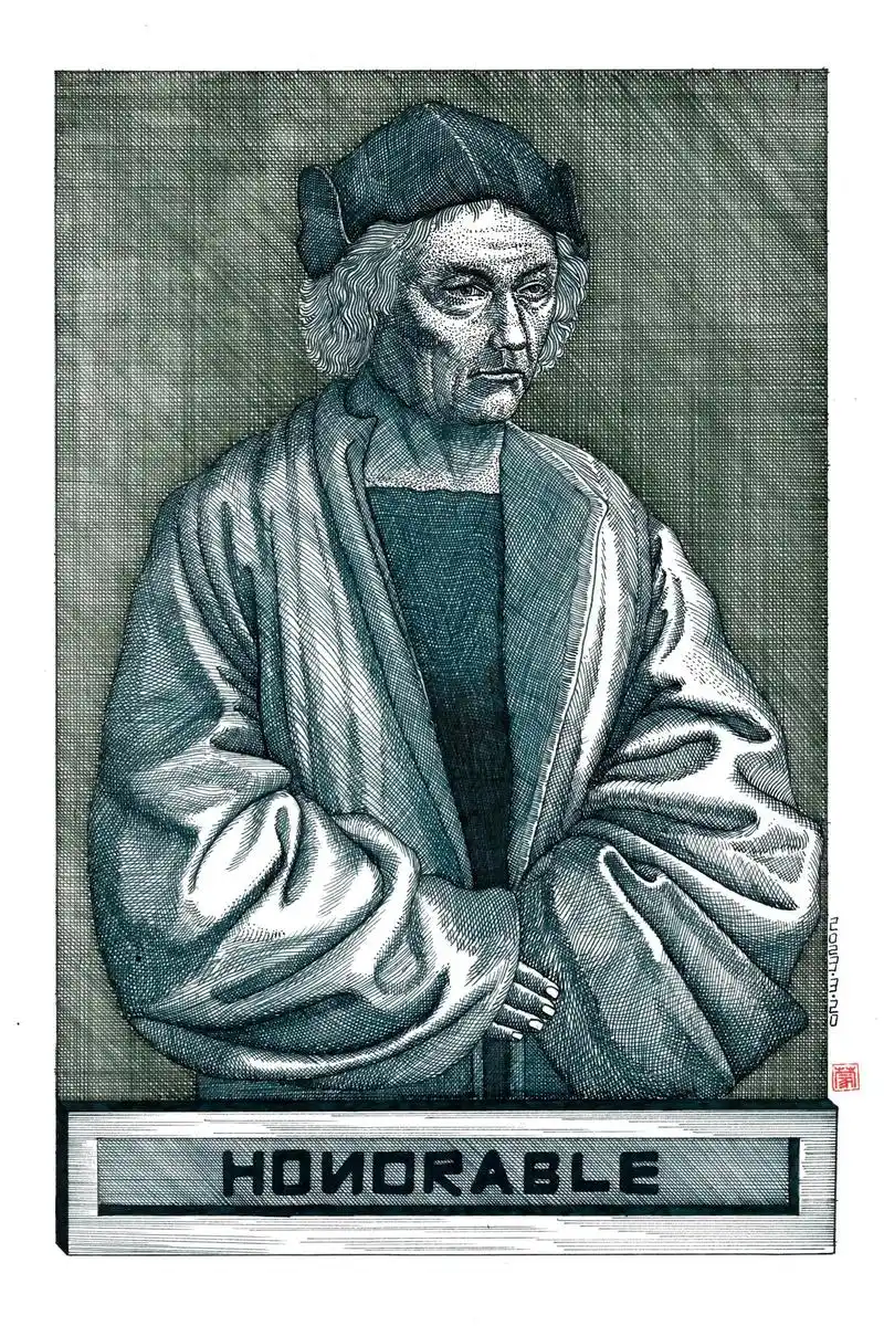 用钢笔画,致敬大师!丢勒作品临摹.丢勒是文艺复兴时期德国最伟