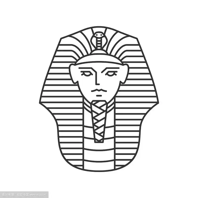 法老标志艺术品线艺术轮廓单线