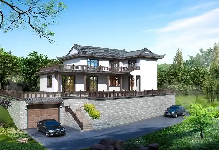 中式二层别墅设计图效果图