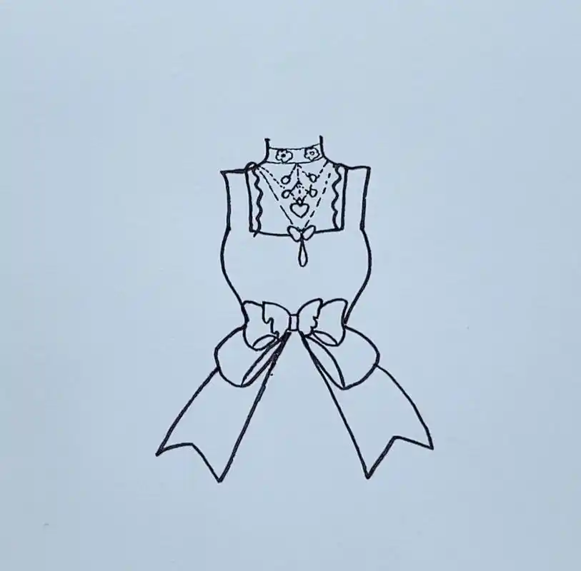 画处女座洛丽塔风的公主裙